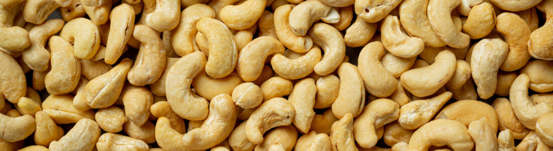 Tasty cashew nuts as background